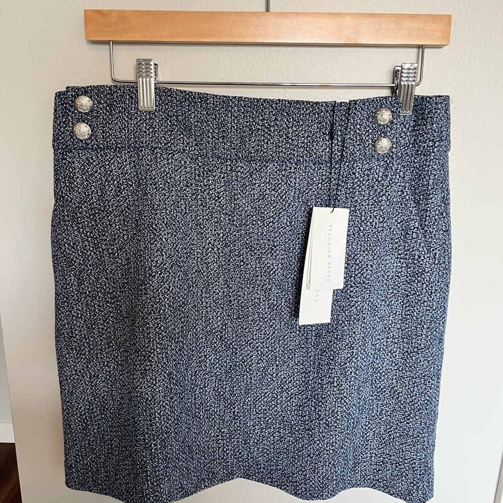 NWT Veronica Beard Blue Textured Women's Skirt